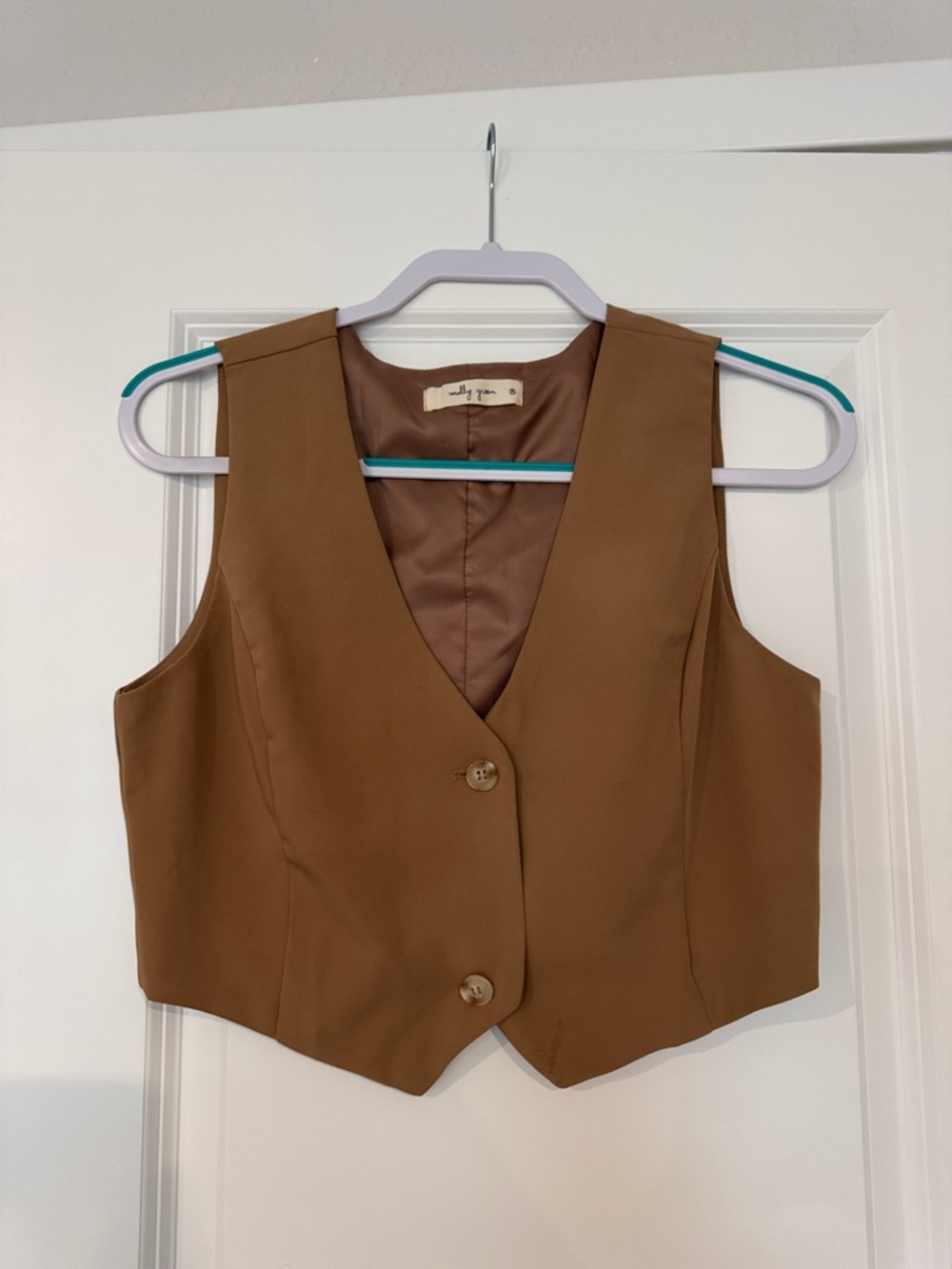Tailored Tan Women's Vest top